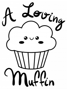 A Loving Muffin (logo bw)